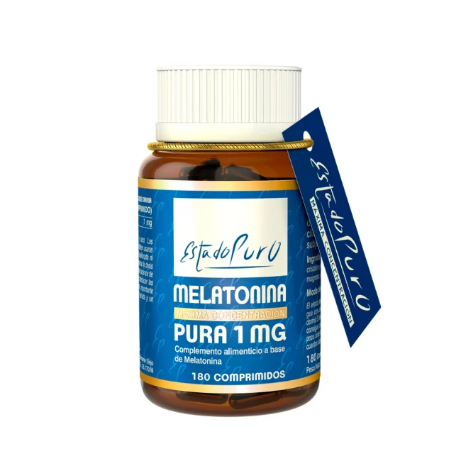 MELATONINA PURA 1 mg - ESTADO PURO / Bote 180 cápsulas