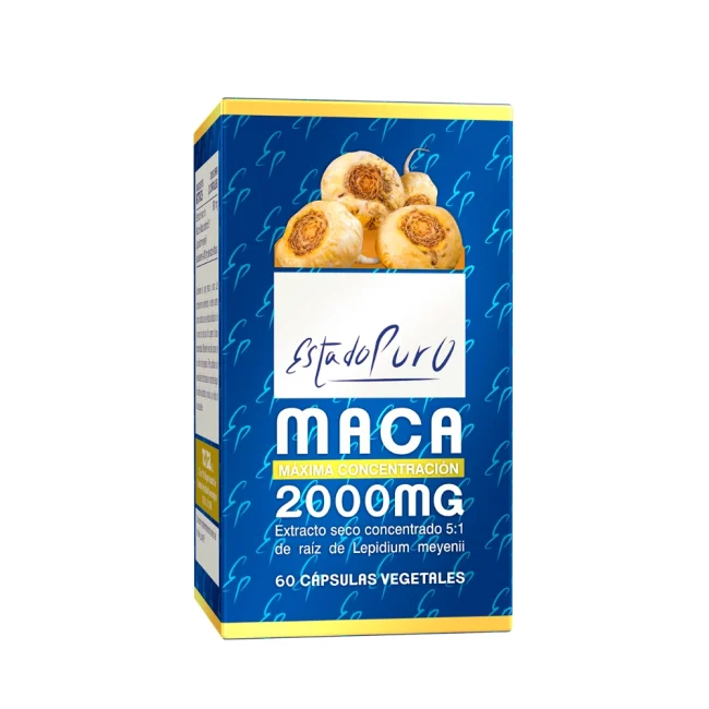 MACA 2000 mg - ESTADO PURO / Bote 60 cápsulas